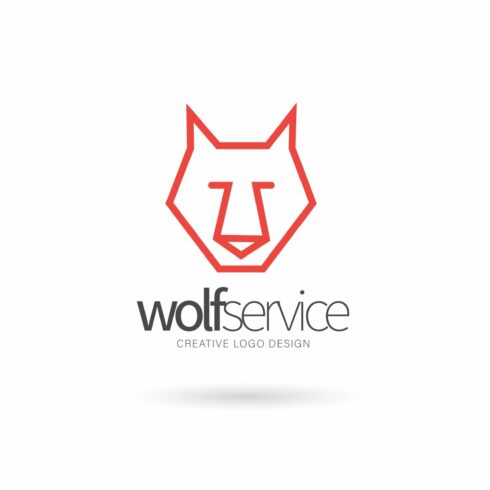 Wolf design logo. logo template cover image.