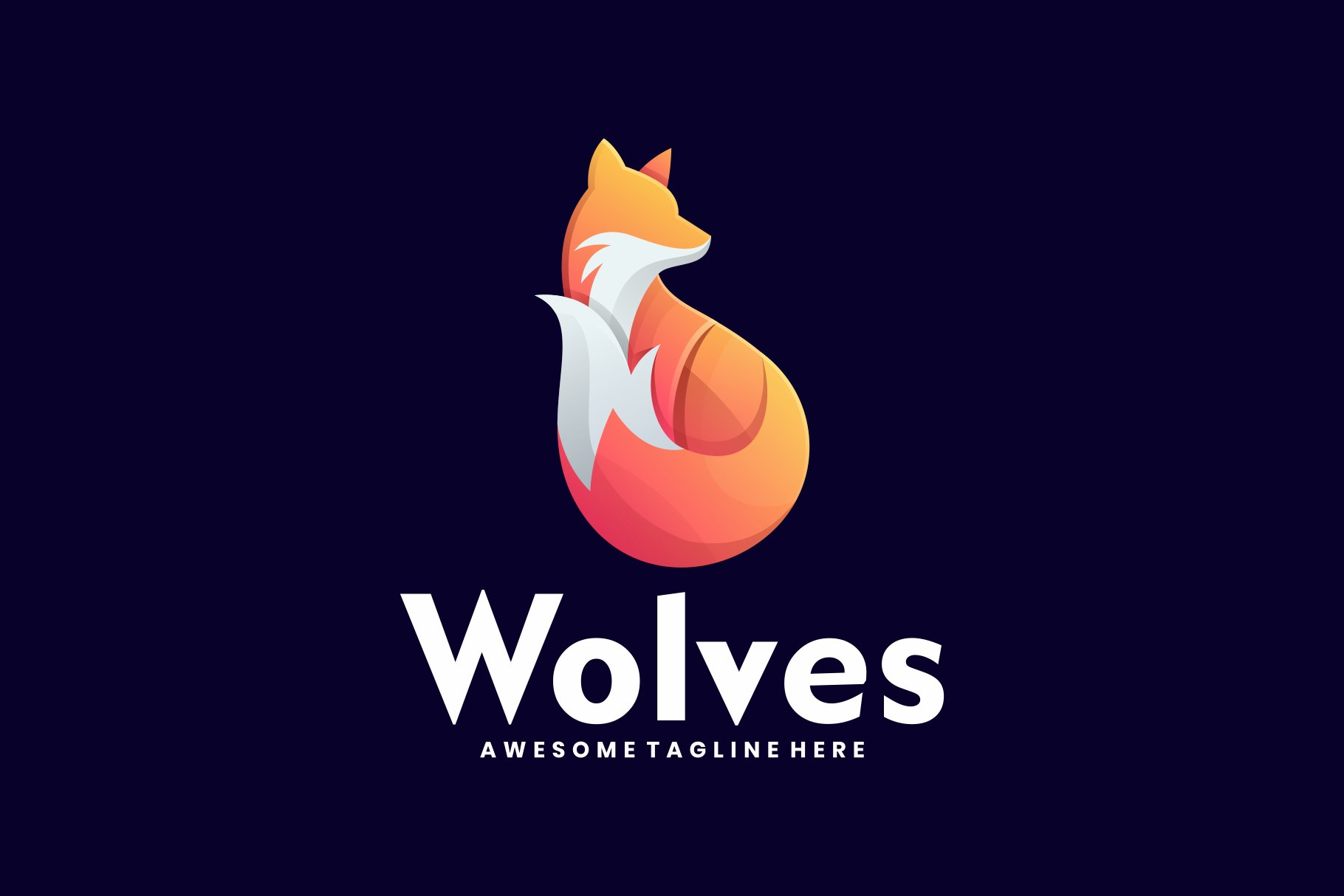 Wolves Gradient Colorful Style. cover image.