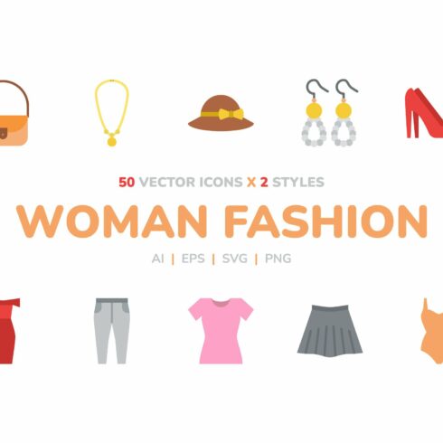 Woman fashion Icon Pack cover image.