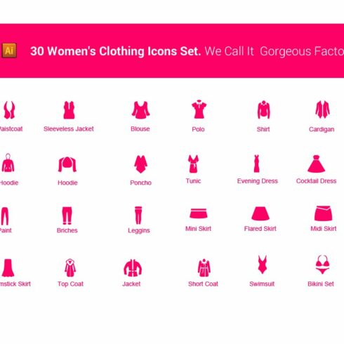 Women's Clothing Icons cover image.