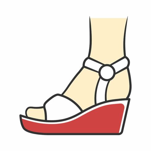 Wedges white color icon cover image.