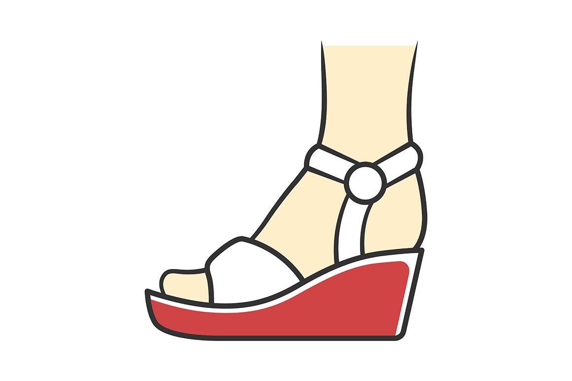 Wedges white color icon cover image.