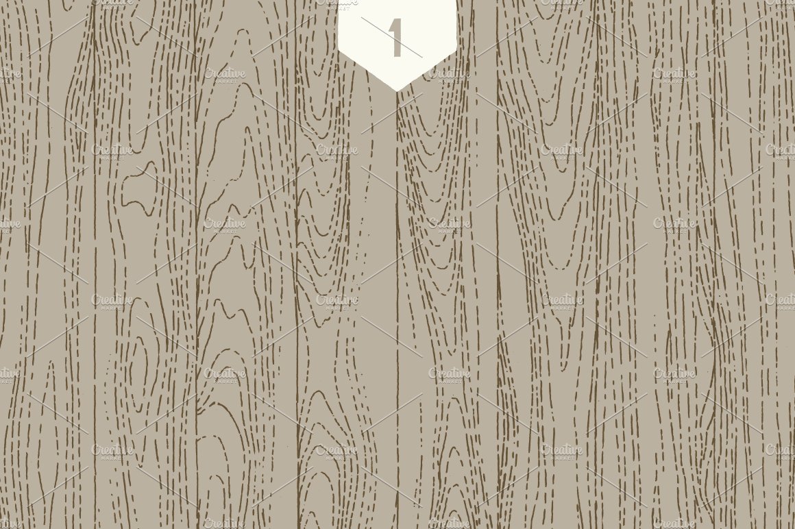 3 Wood Line Patterns - By hand preview image.