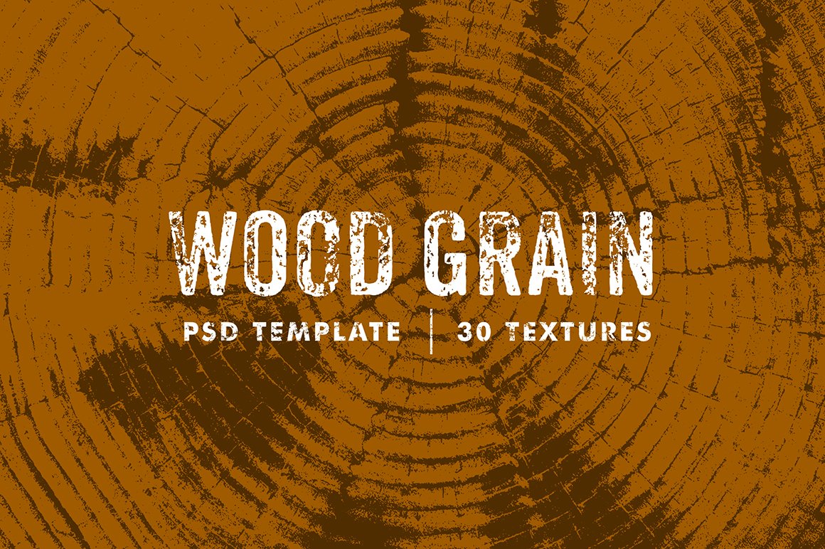 Wood Grain Photoshop Template cover image.