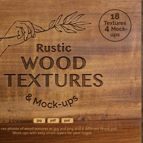 Engraved Wood Mock-ups & Textures cover image.