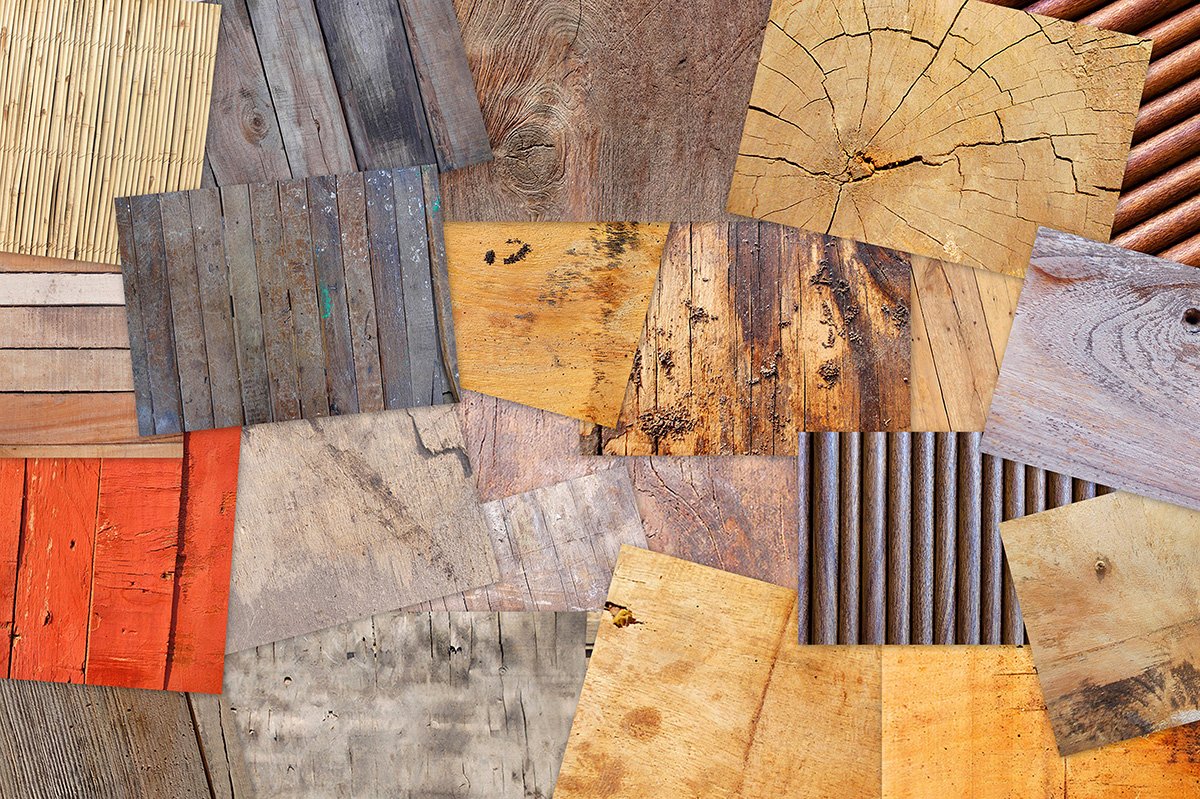 20 Wooden Textures preview image.