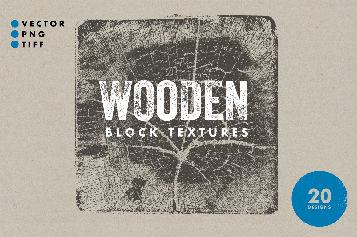 Wooden Block Textures - 20 Designs cover image.