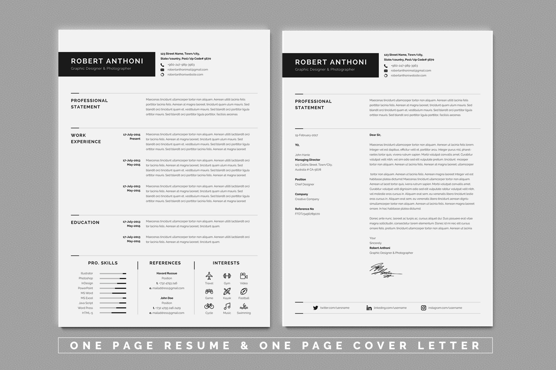 Clean Resume preview image.