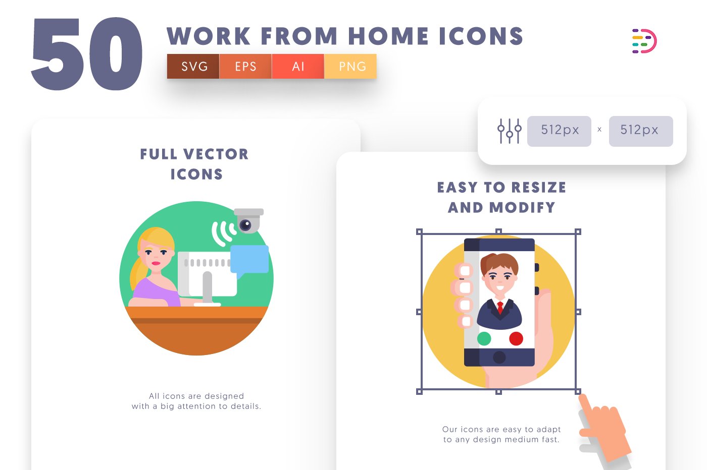 workfromhome icons cover 6 486