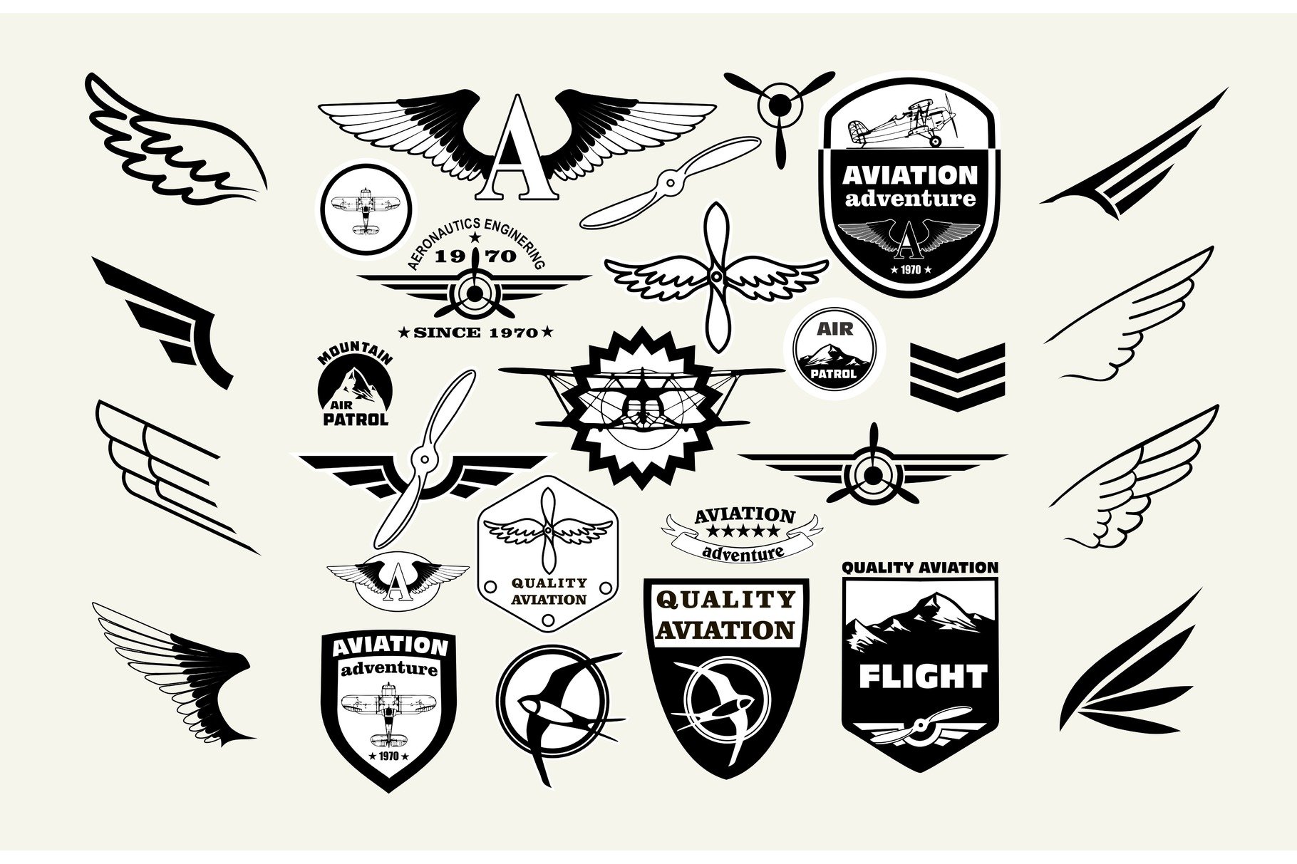 Aviation Logo and elements cover image.