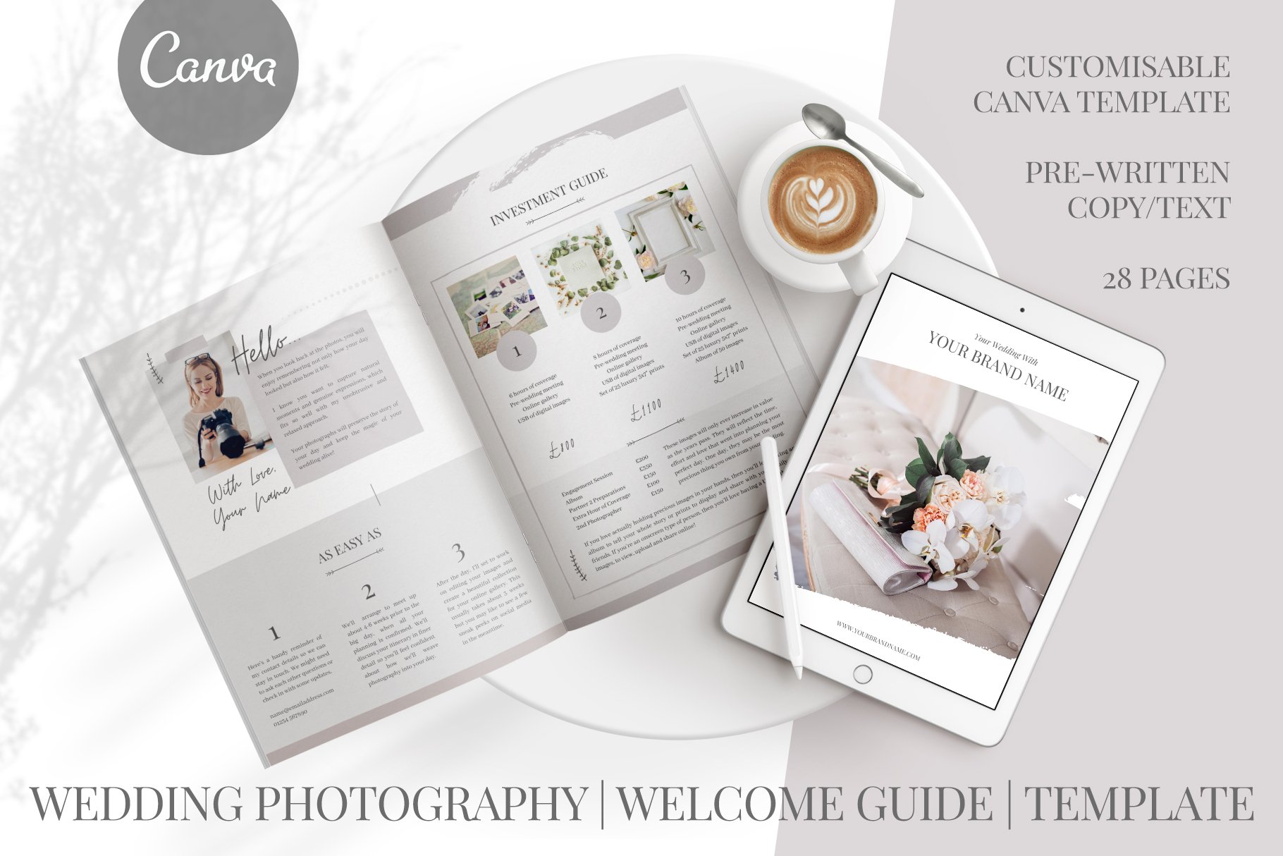 Pre-written Wedding Guide Template cover image.