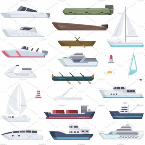 Boats. Water sea or ocean vessel cover image.