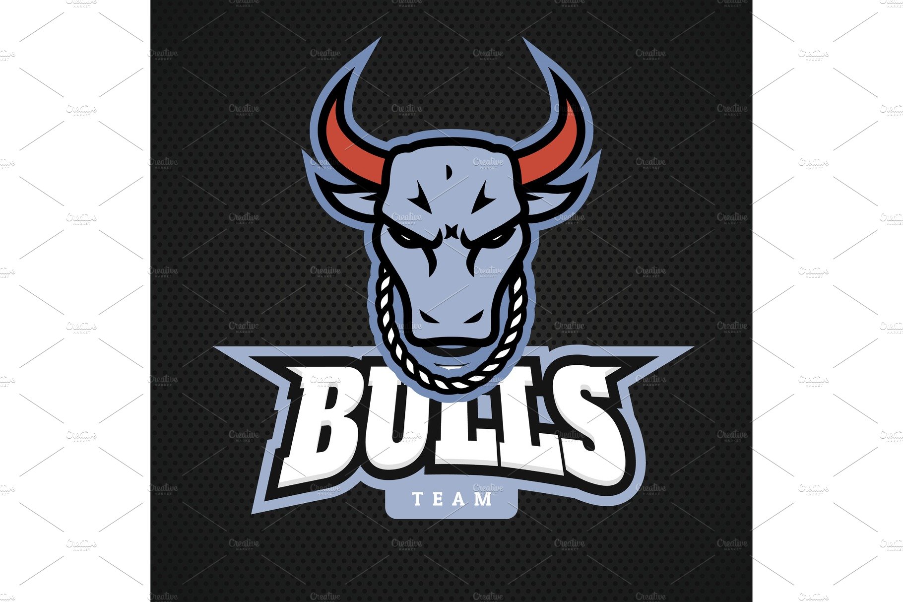Head bull logo icon designs with cover image.