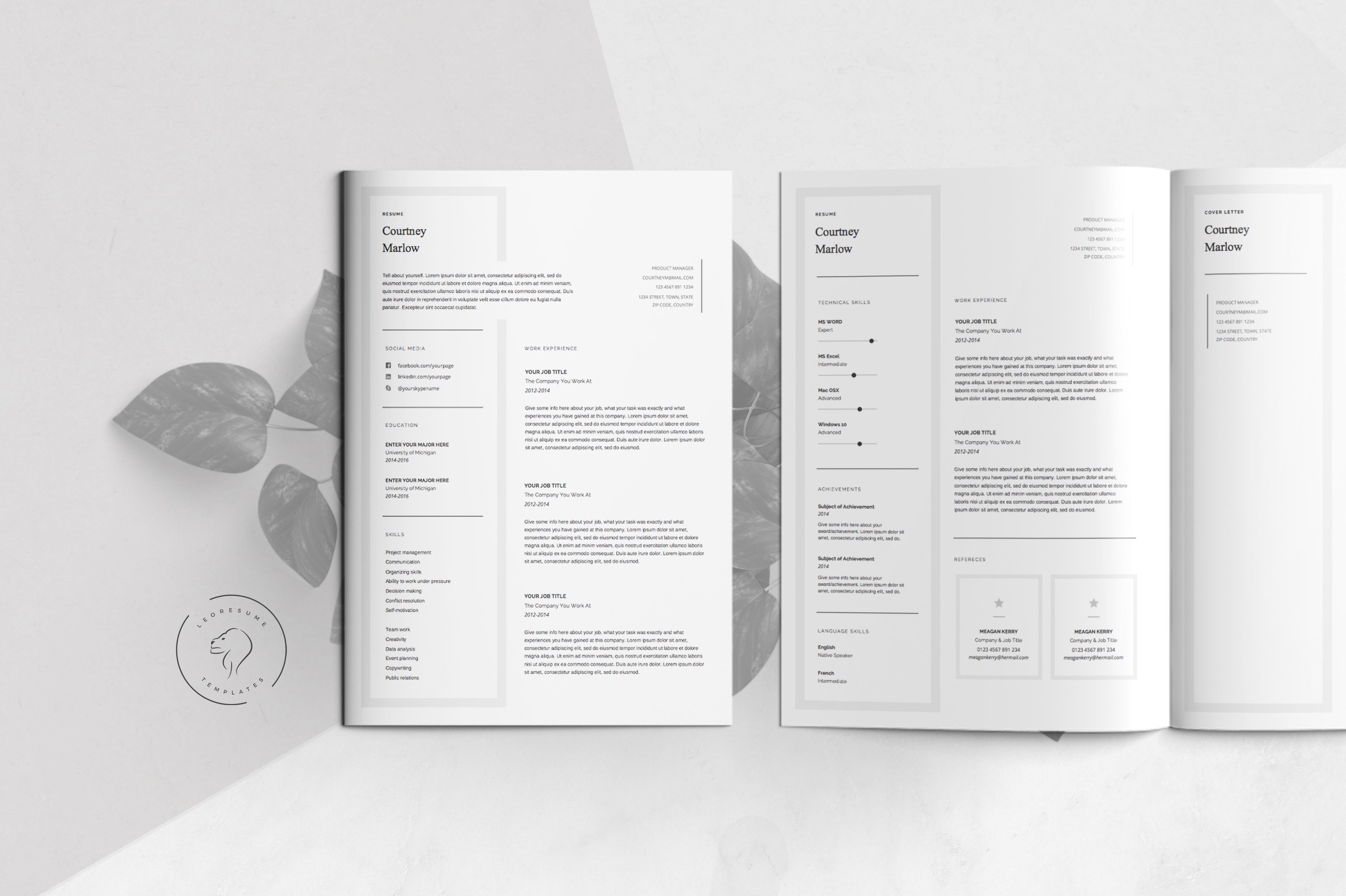 Resume Template for Word - 5 Pages preview image.