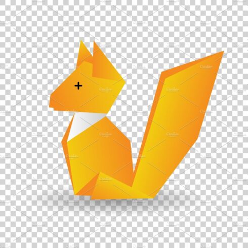 squirrel colored origami style icon cover image.