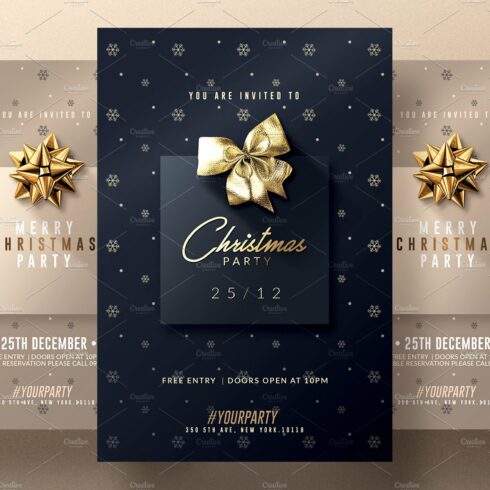 2 Classy Christmas | Psd Invitations cover image.