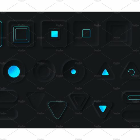 Control buttons with neon backlight cover image.