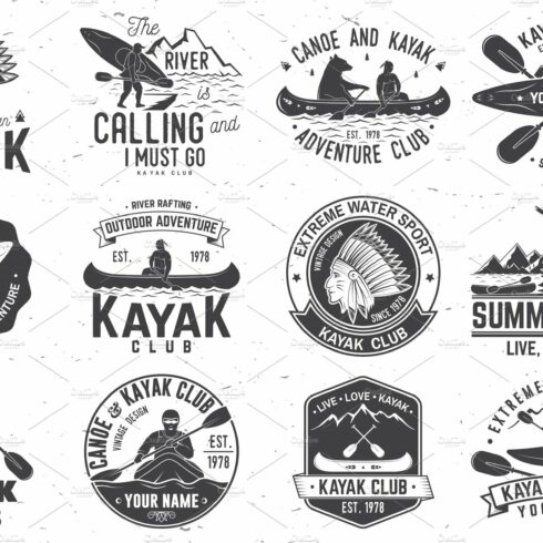 Canoe and kayak club badges cover image.