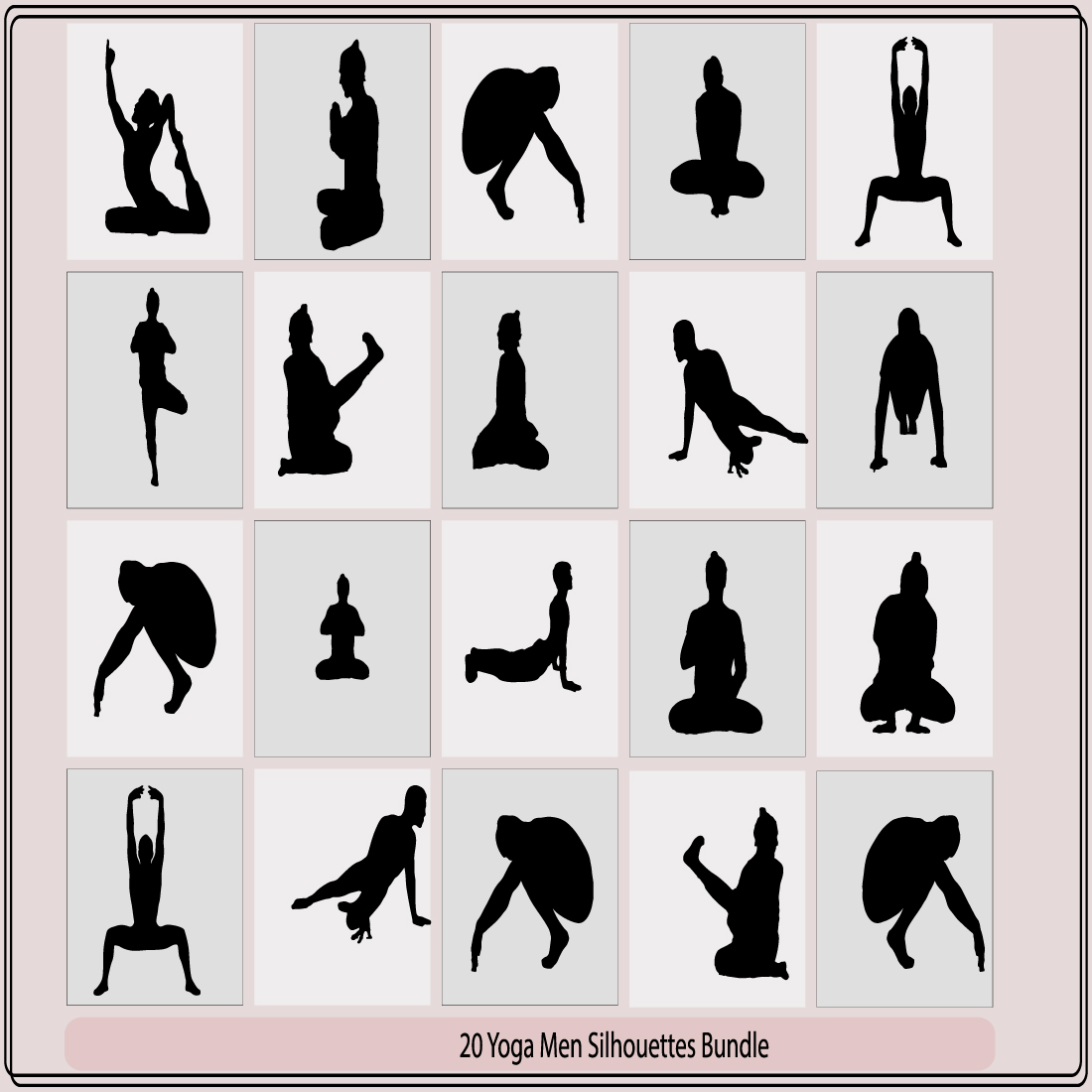 Yoga poses silhouettes body pose female Royalty Free Vector
