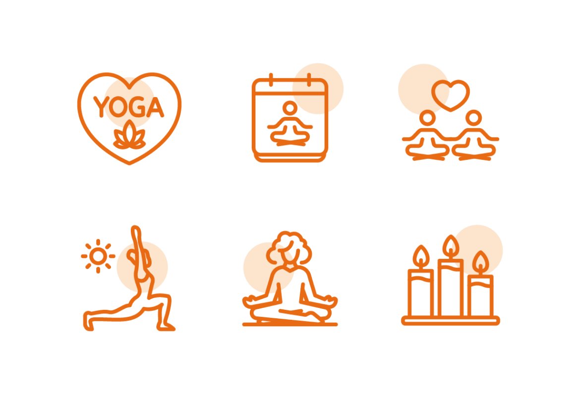 Spiritual Yoga Icon Pack preview image.