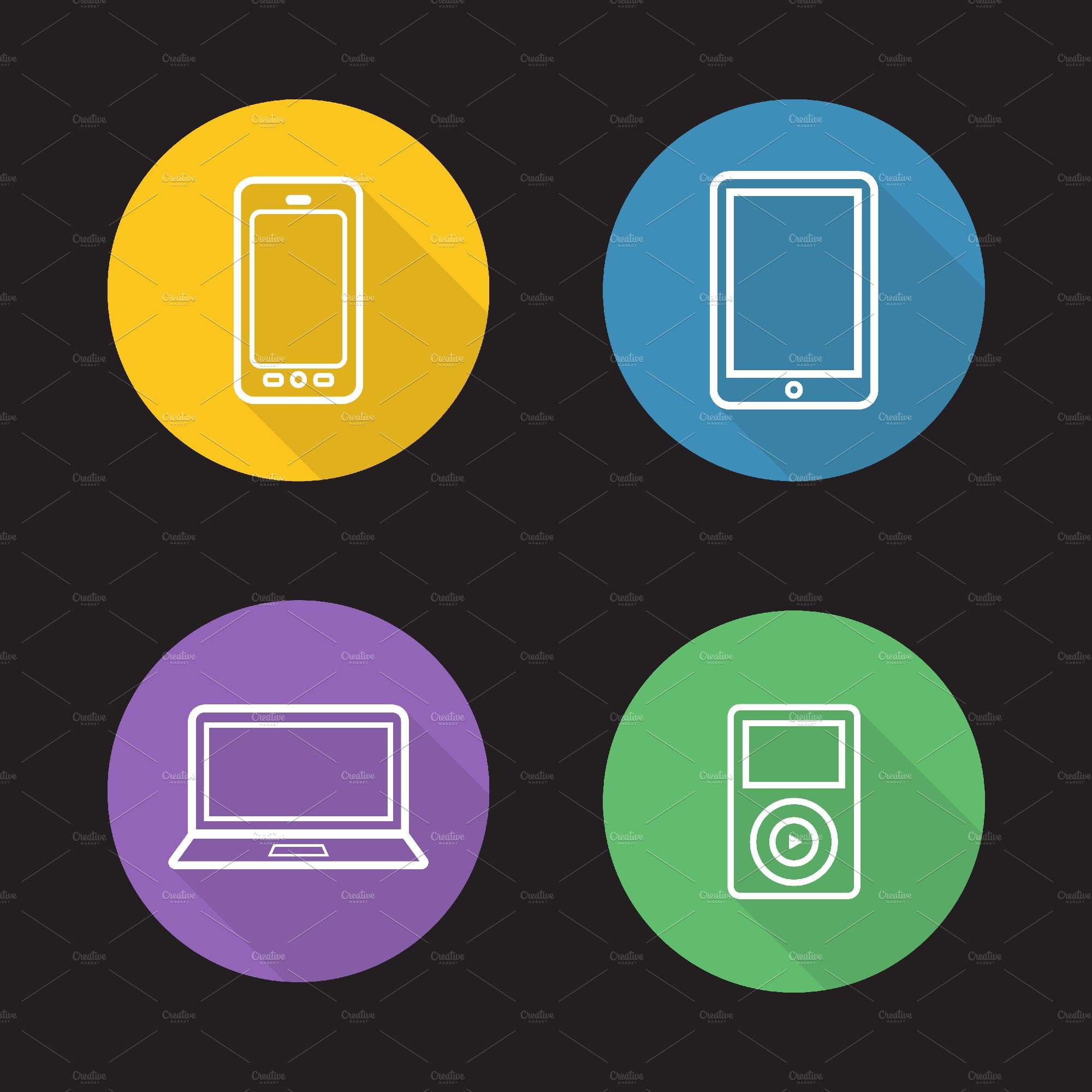 Modern gadgets icons. Vector cover image.