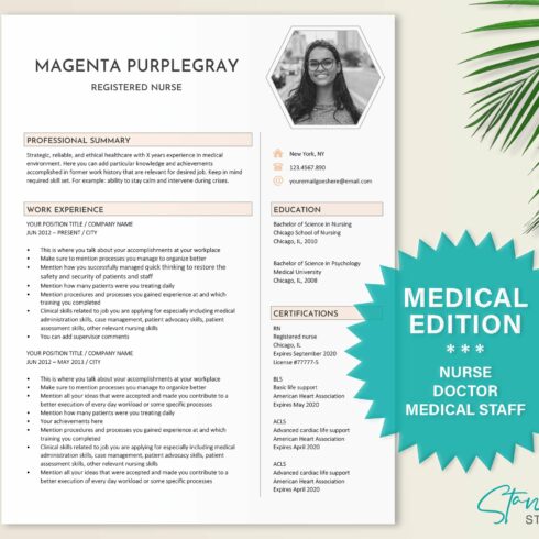 Medical Resume Template Word cover image.
