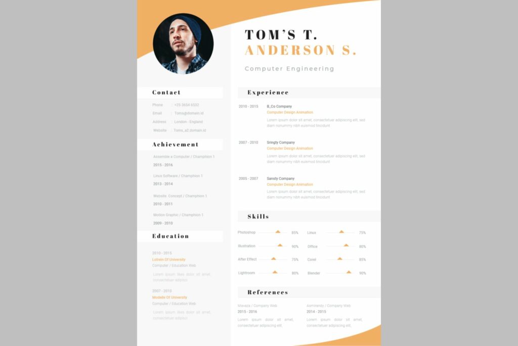Computer Engineering CV Resume – MasterBundles