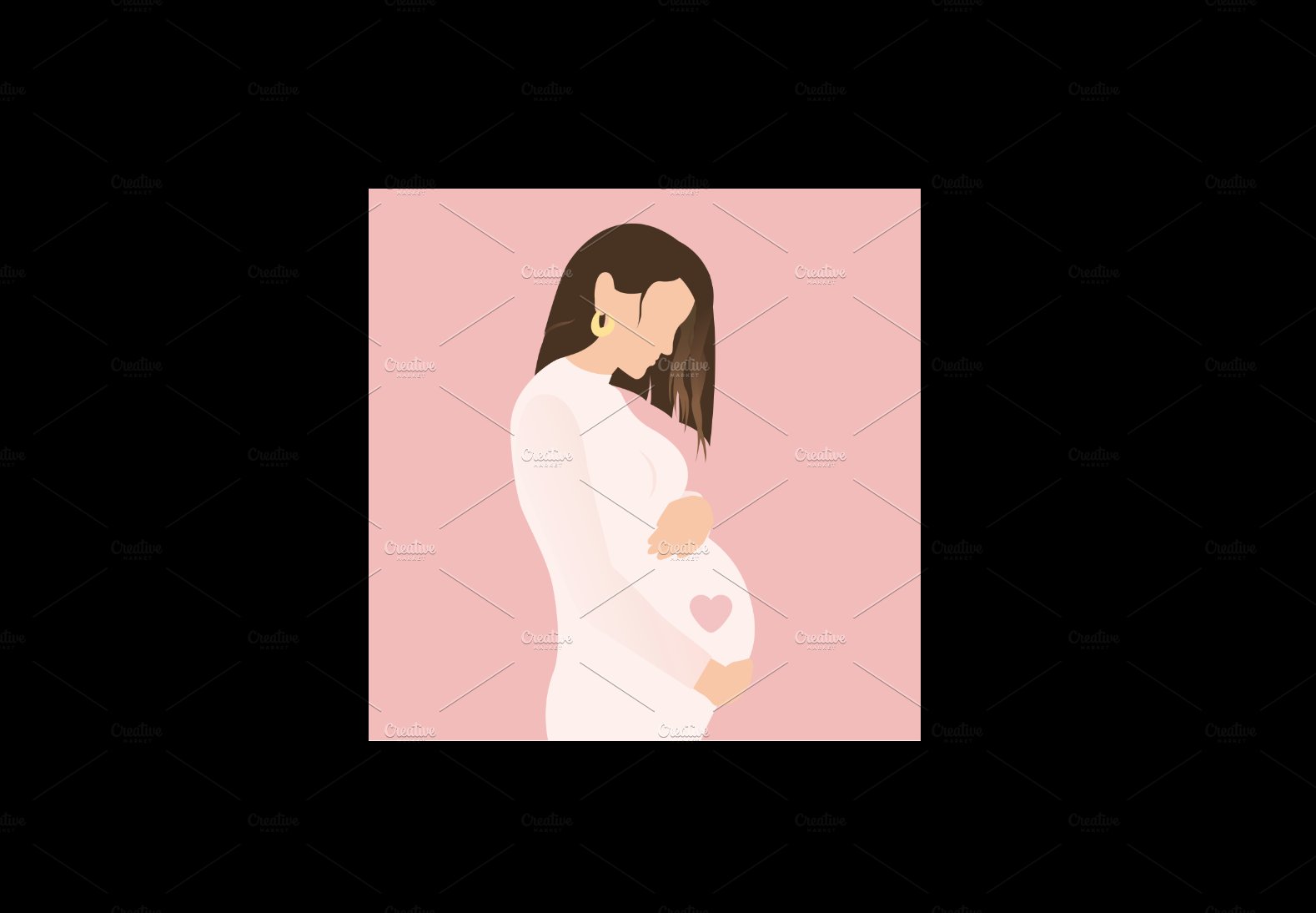 Pregnancy. Stylish pregnant woman preview image.
