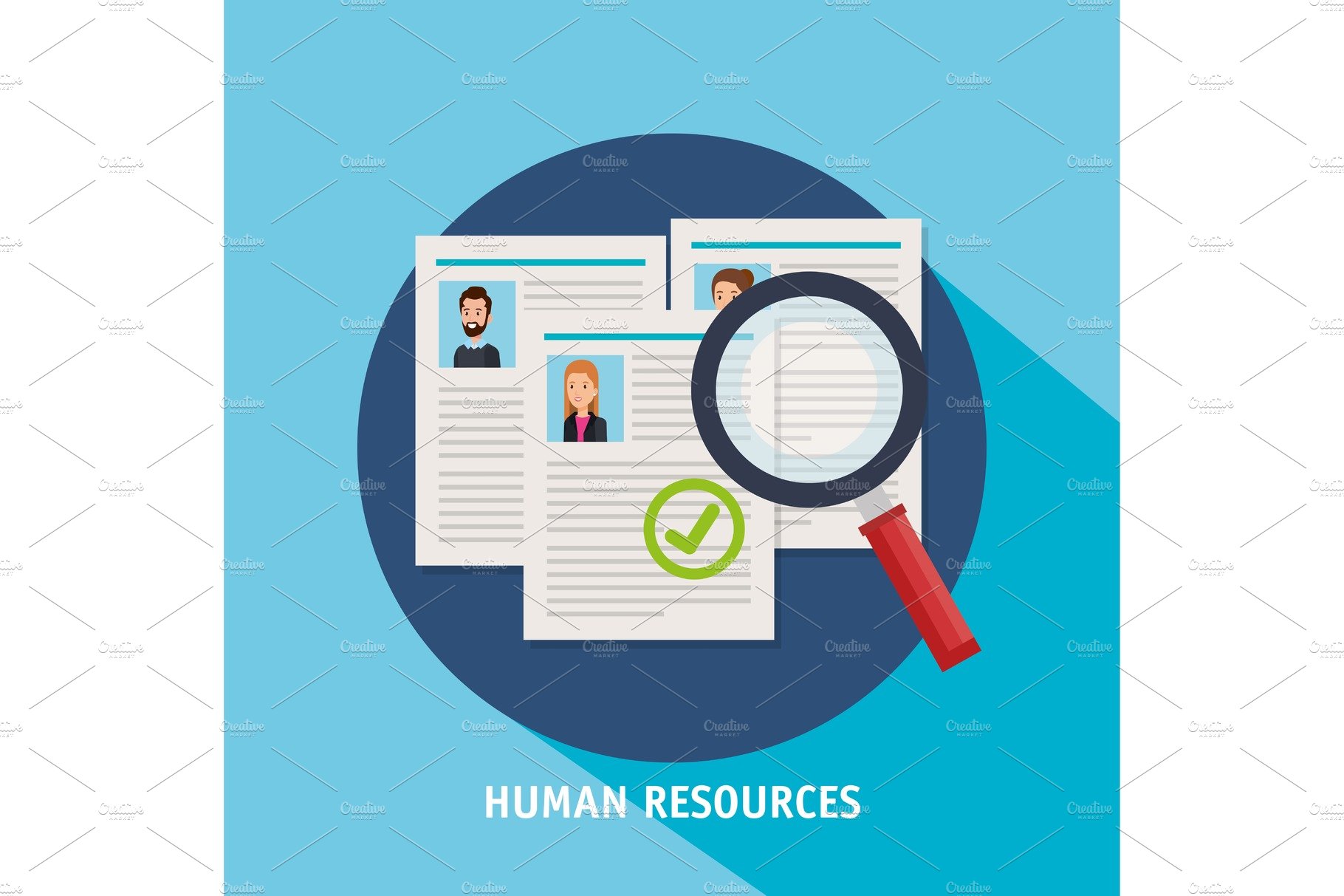 human resources set icons cover image.