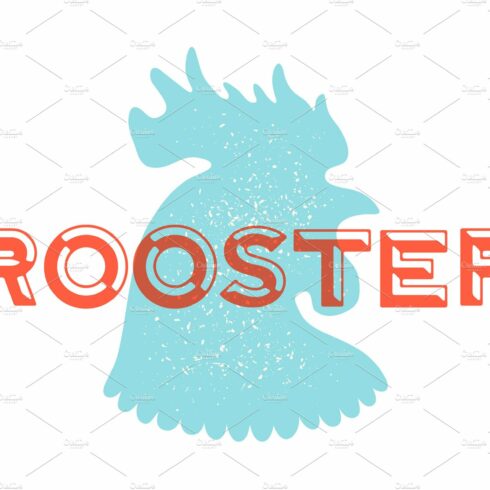 Rooster, poultry. Vintage logo cover image.