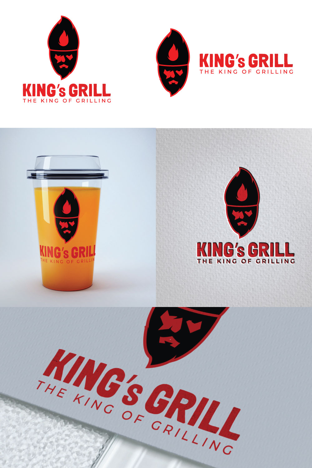 grill logo templates (king grill) pinterest preview image.