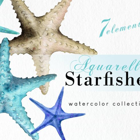 Beach Starfish Clipart Set cover image.