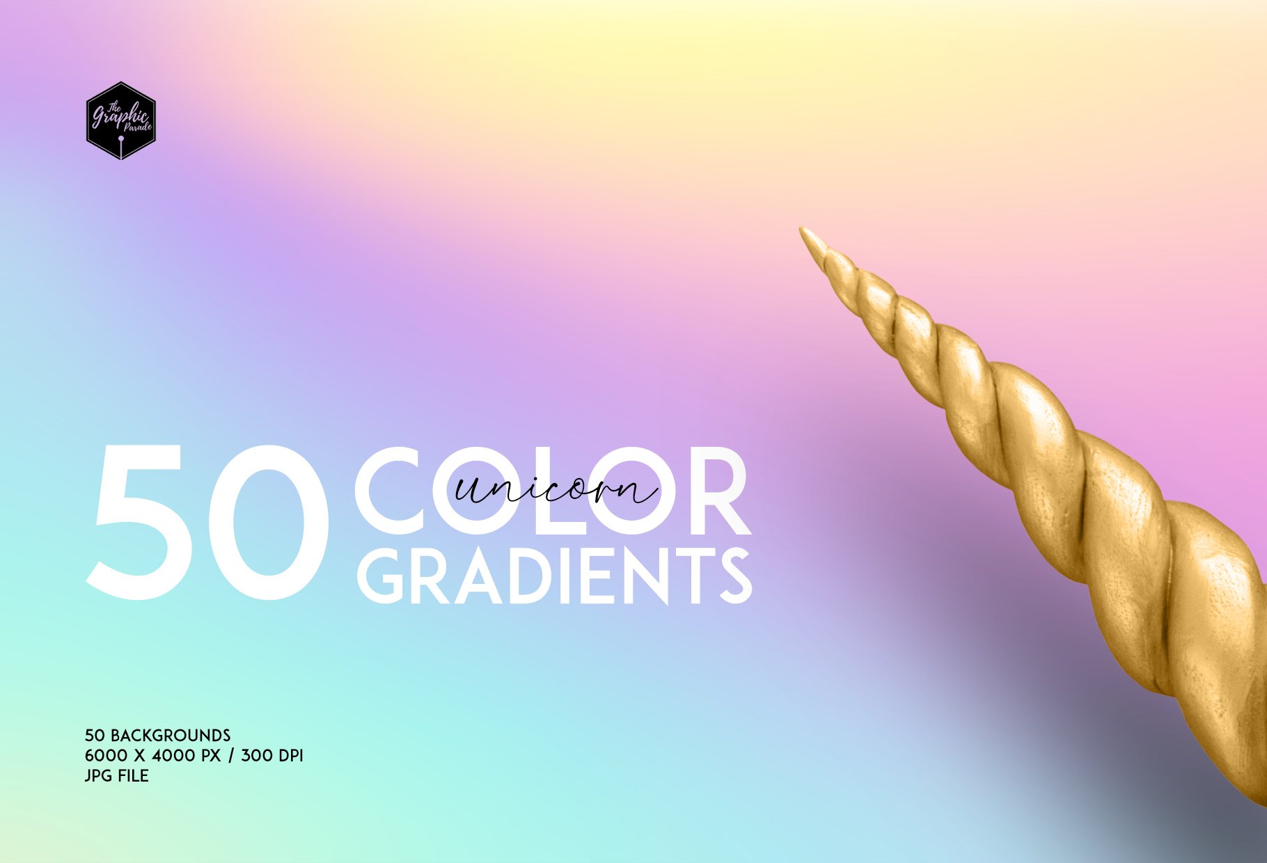 50 rainbow gradients cover image.