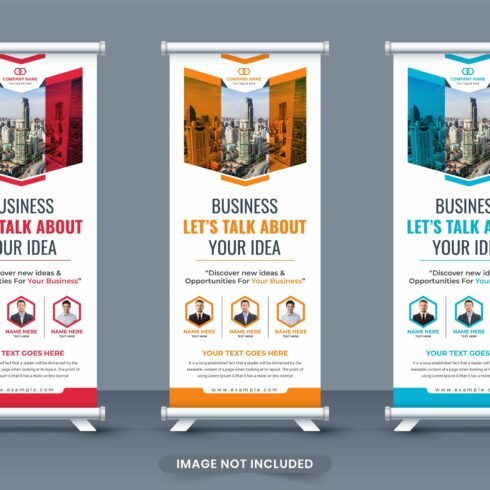 Business roll up banner template cover image.