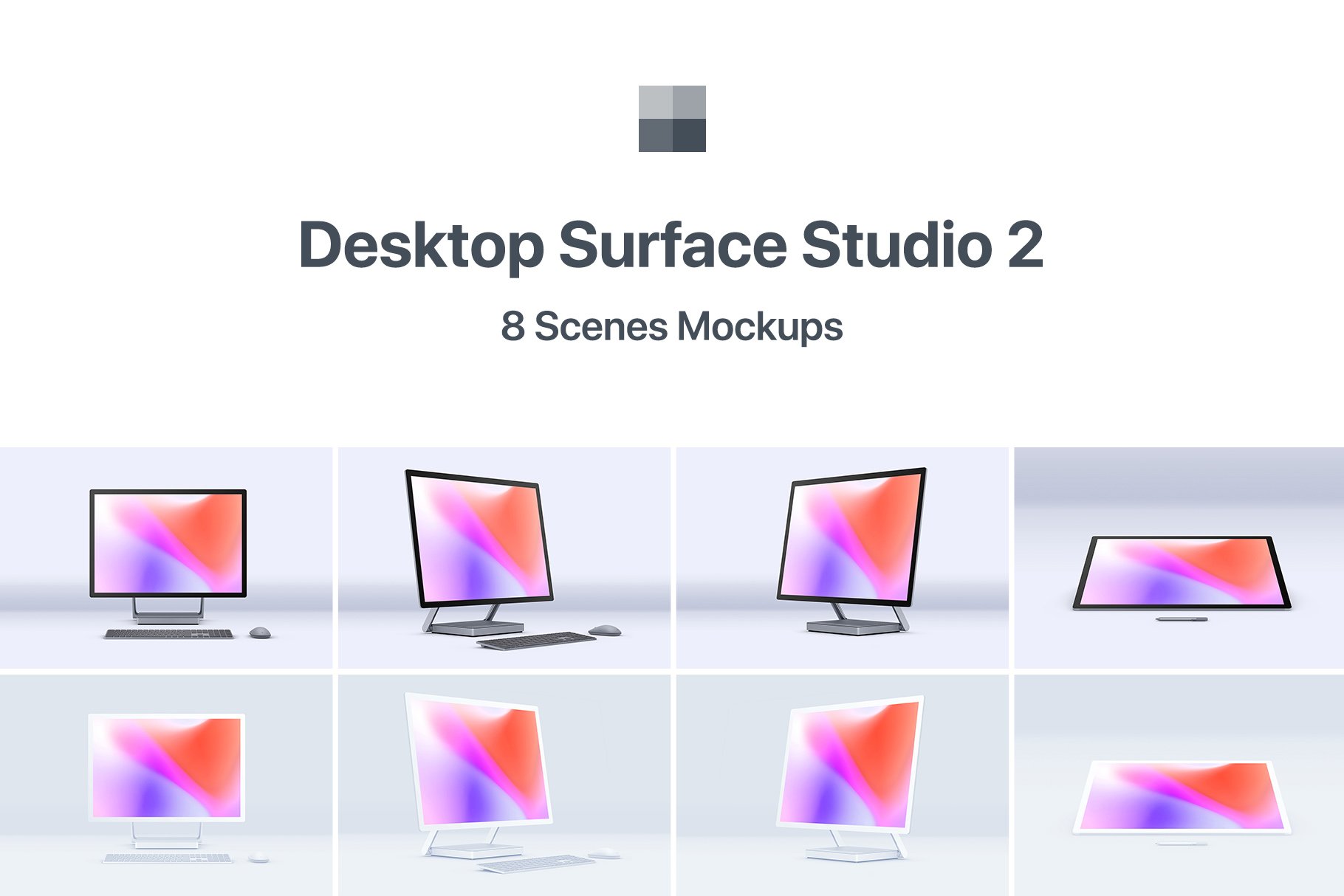 Desktop Surface Studio 2 - Mockups preview image.