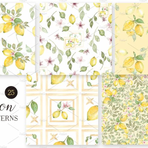 Watercolor Lemon Patterns cover image.