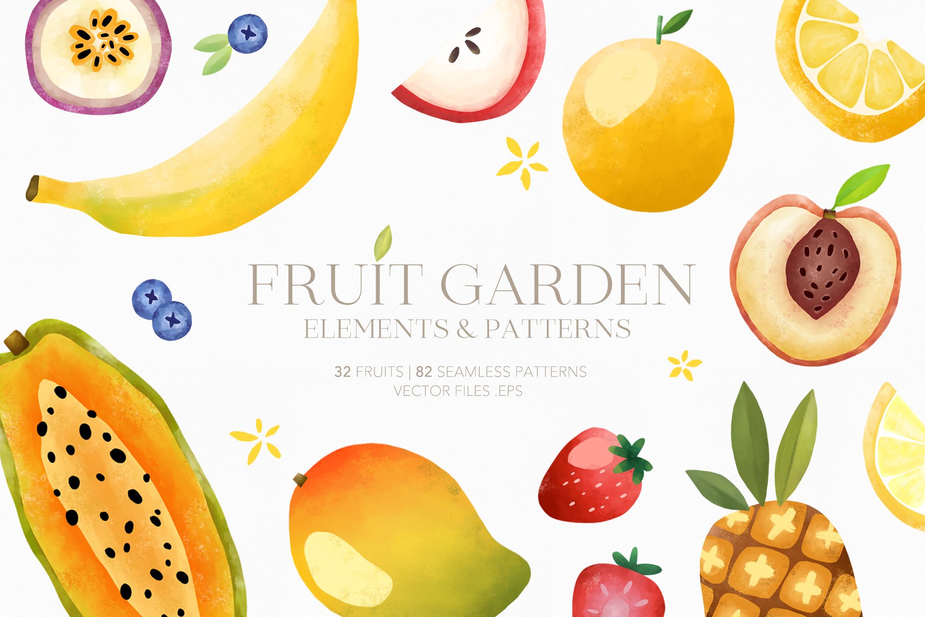 Fruit Garden Elements and Patterns cover image.