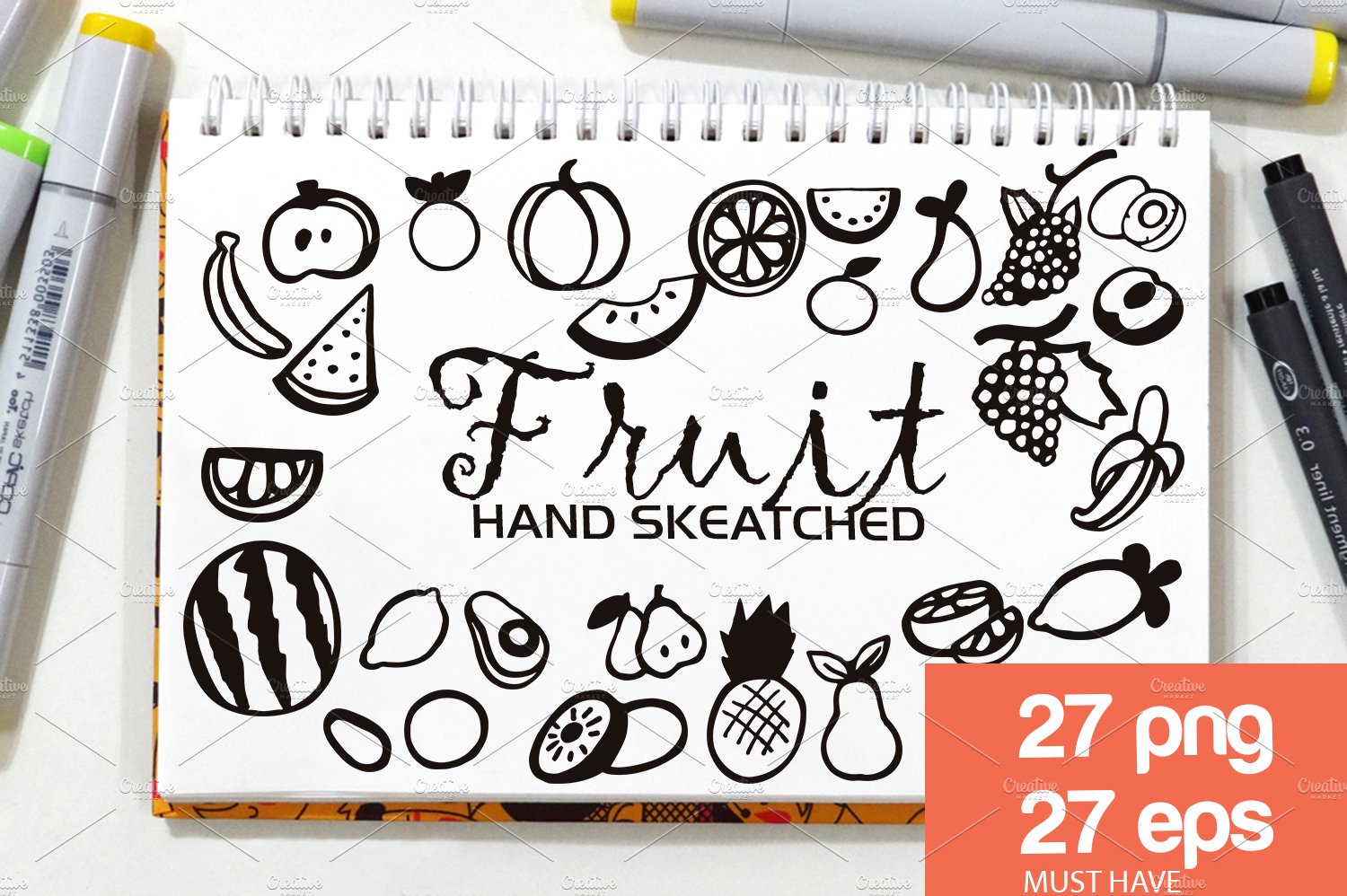 Fruit ClipArt - Vector & PNG cover image.