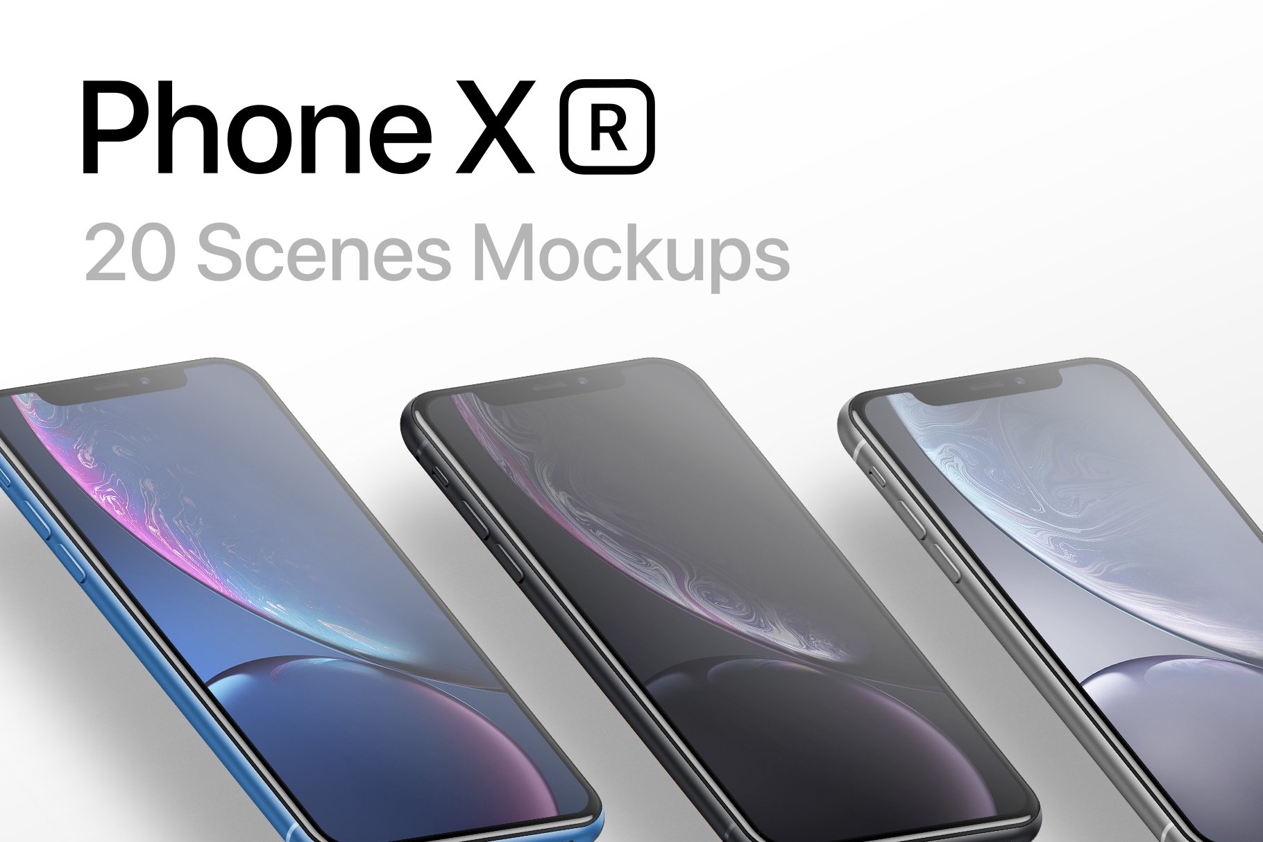 Phone XR 20 Mockups Scenes 5K - PSD cover image.