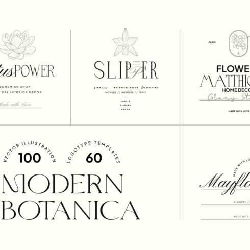 Modern Botanica | Logo Kit cover image.