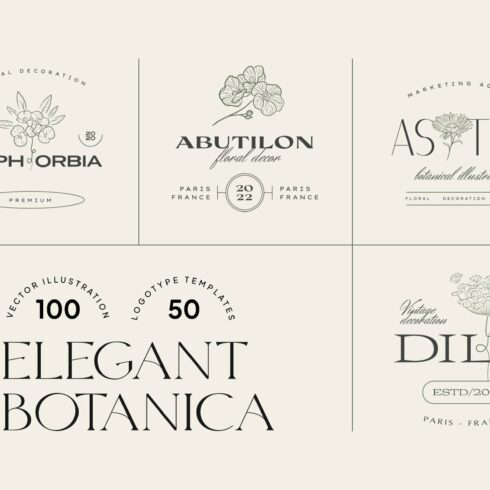Elegant Botanica | Logo Kit cover image.
