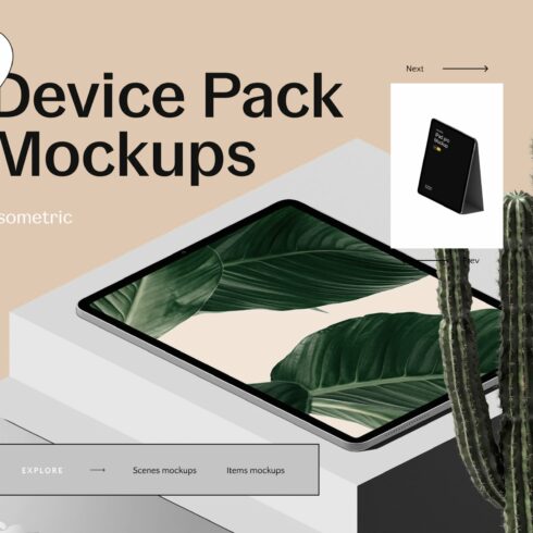 -50% Device pack mockups - isometric cover image.