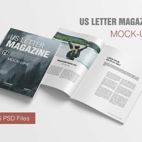 US Letter Magazine Mockup cover image.