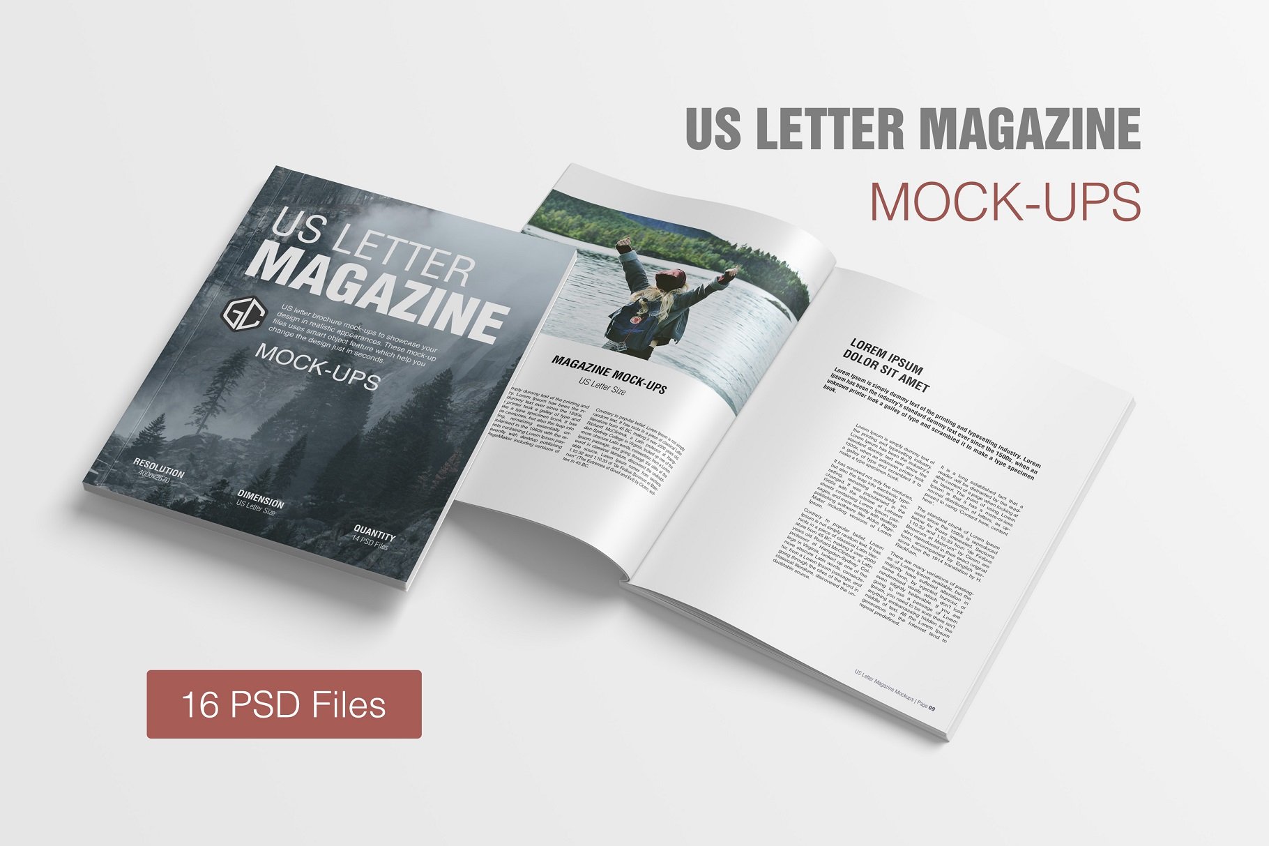 US Letter Magazine Mockup cover image.
