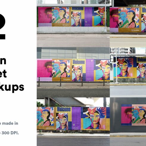 12 Urban Street Mockups - PSD cover image.