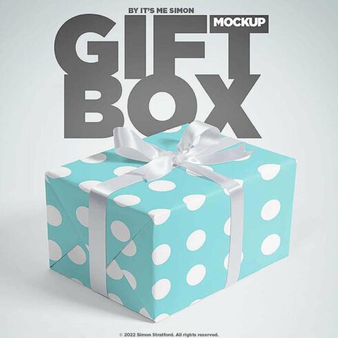 Gift Box mockup cover image.
