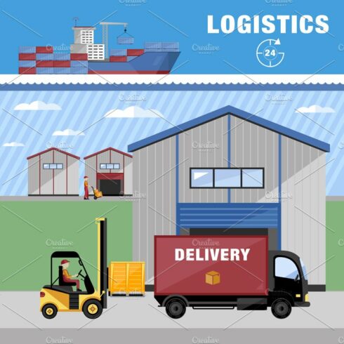 Warehousing and logistics processes. cover image.