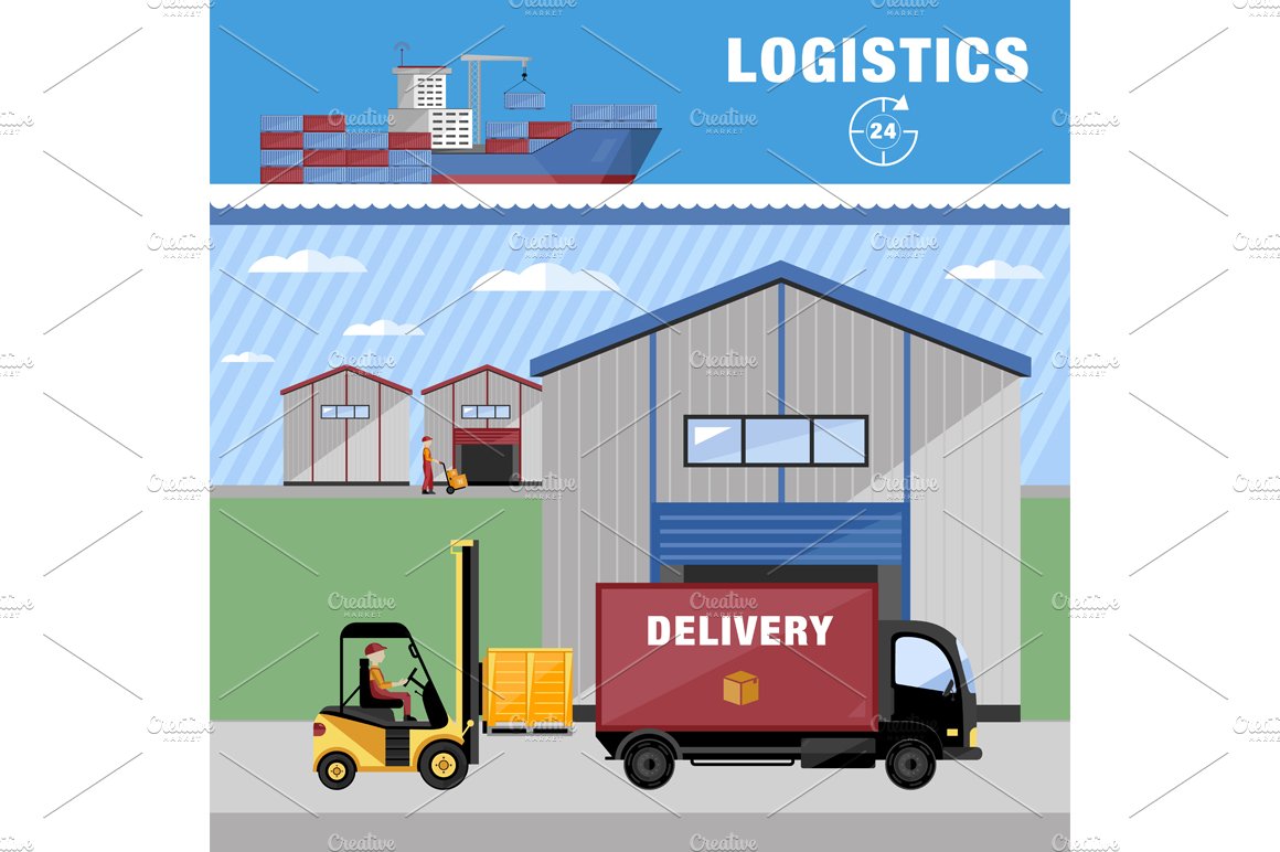 Warehousing and logistics processes. cover image.