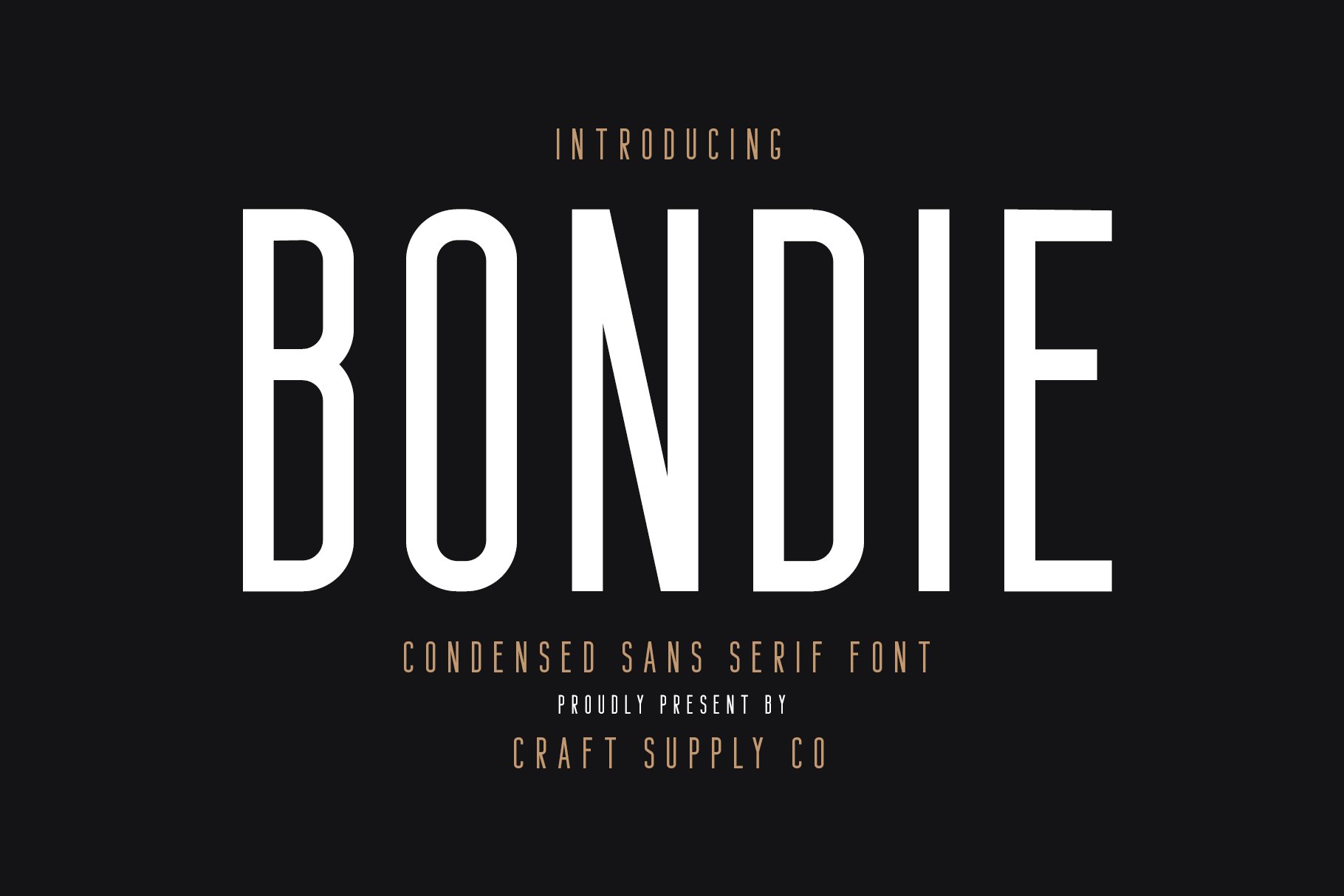 Bondie - Condensed Sans Serif cover image.