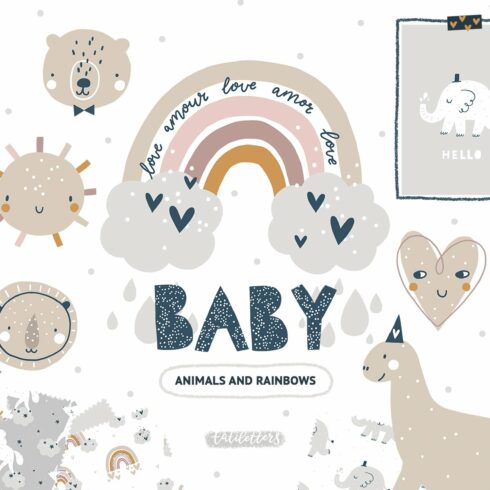 Baby Animals & Pastel Rainbows cover image.